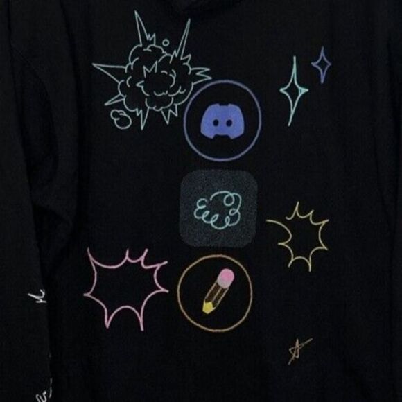 Discord Zip-a-doodle Daydream Hoodie Merch DOTEXE Made In US Black Large - Picture 5 of 5